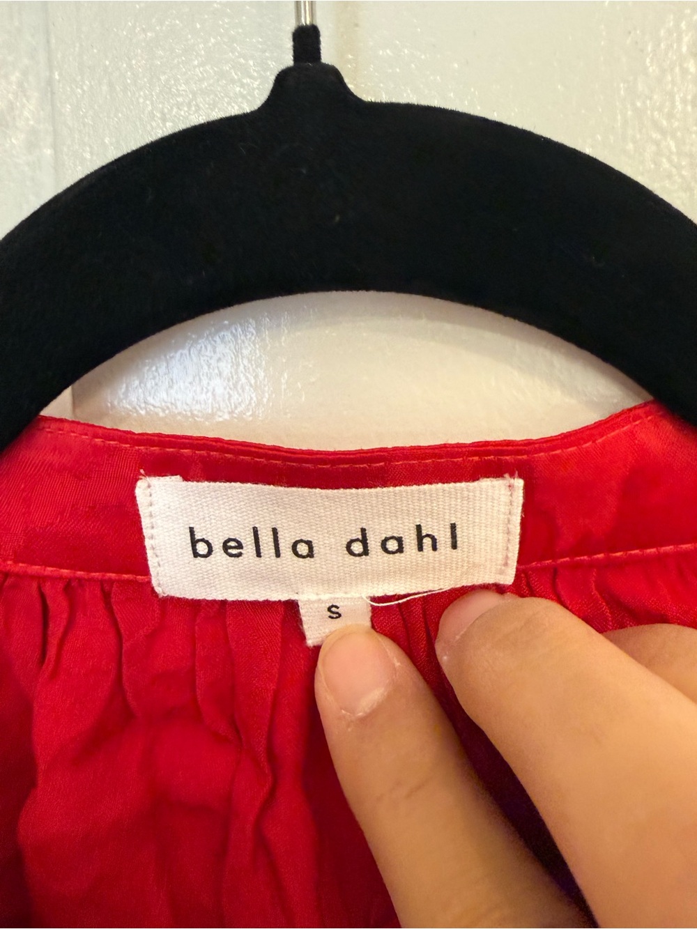 Bella Dahl Vibrant Red Short-Sleeve Button-Front Blouse NWT - Picture 3 of 7